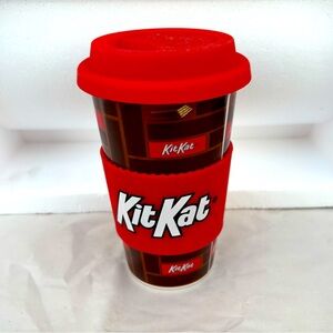 Hershey's KIT KAT Insulated Travel Tumbler Coffee Mug Cup Red and Brown